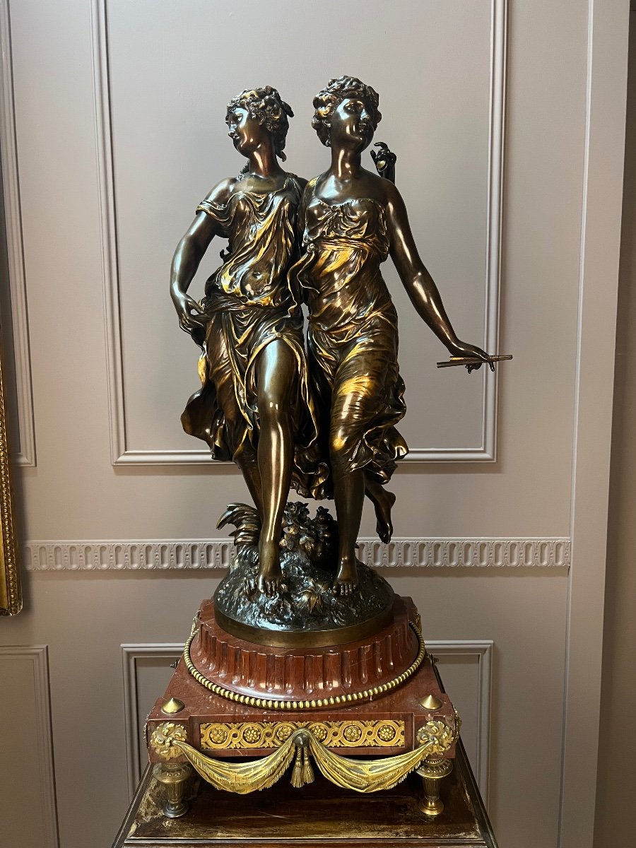 Important Bronze Group Signed Jean Jules B. Salmson