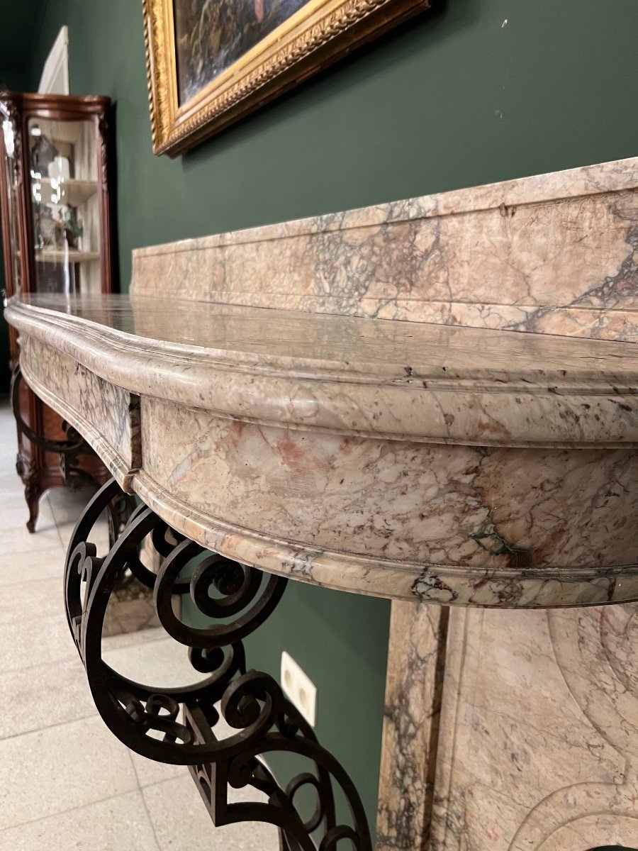 Important Marble Console From The 19th Century-photo-3