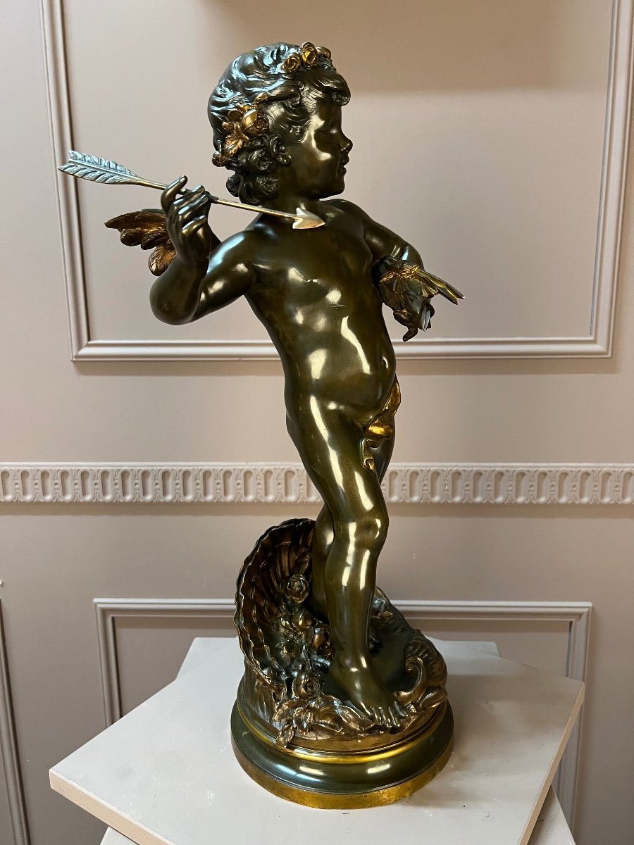 Bronze, Cupido Signé Auguste Moreau-photo-2