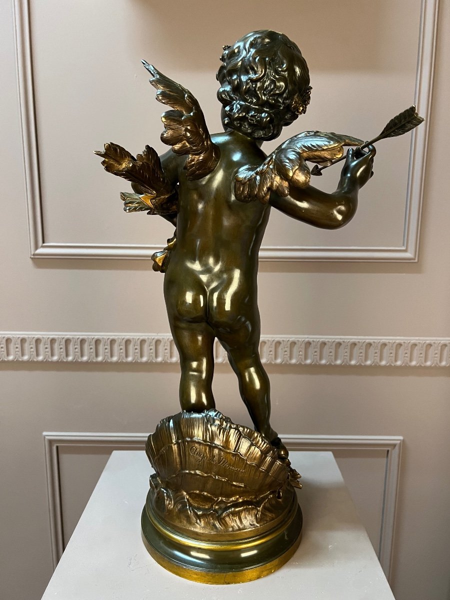 Bronze, Cupido Signé Auguste Moreau-photo-3