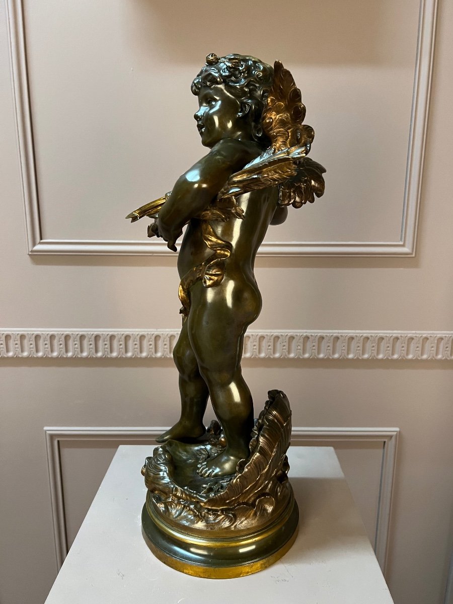 Bronze, Cupido Signé Auguste Moreau-photo-4