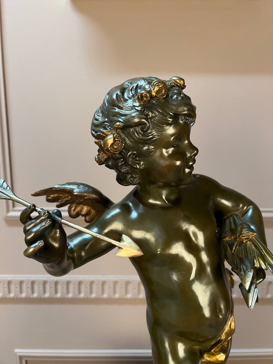 Bronze, Cupido Signé Auguste Moreau-photo-2