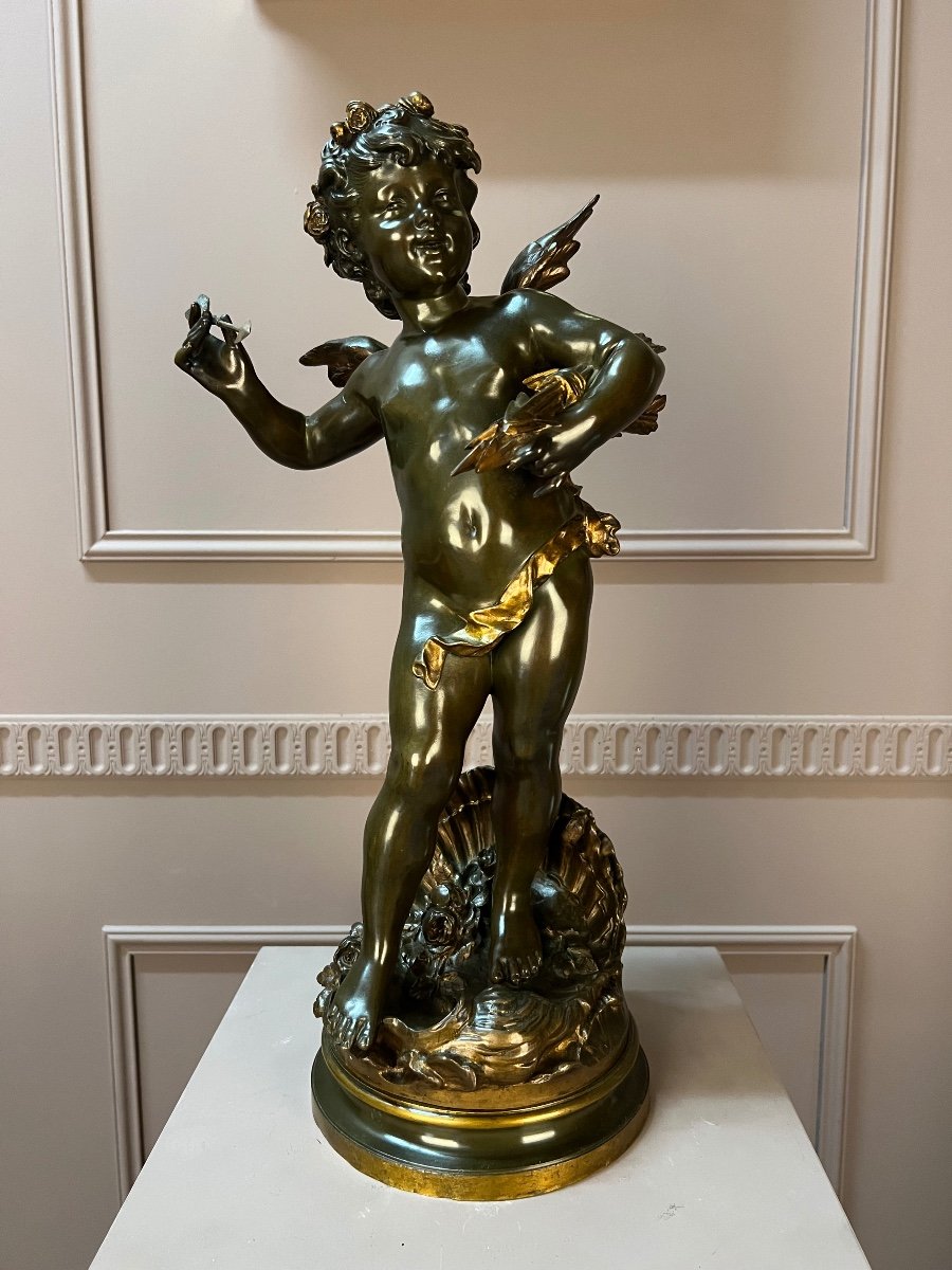 Bronze, Cupido Signé Auguste Moreau