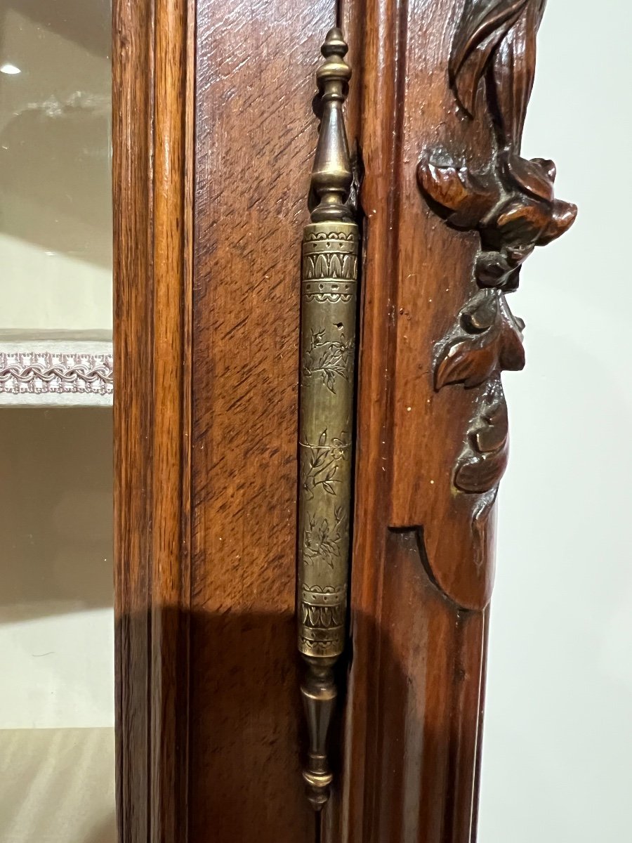 Louis XV Style Display Cabinet In Walnut-photo-6