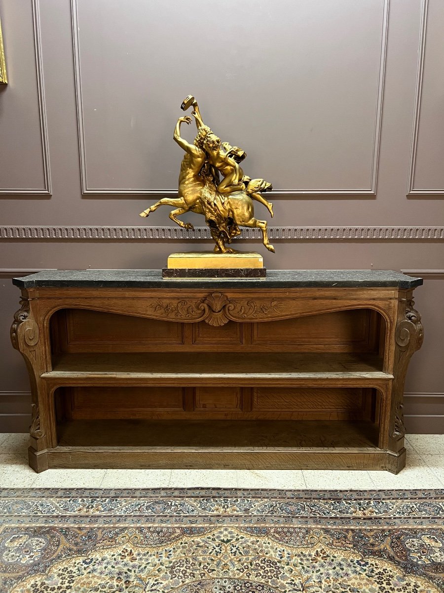 Pair Of Oak Console Tables-photo-3