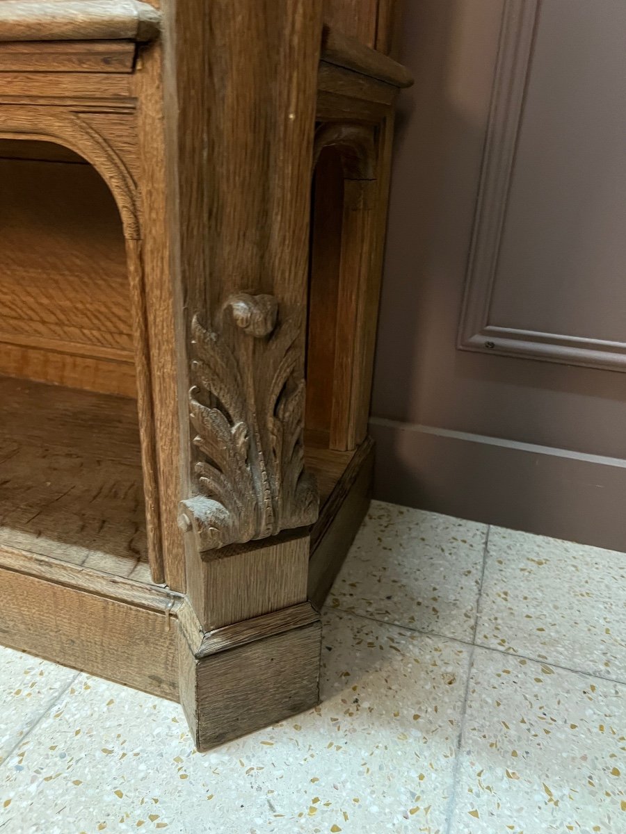 Pair Of Oak Console Tables-photo-2