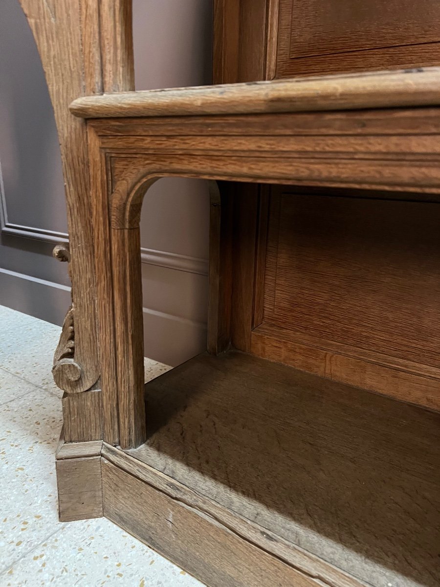 Pair Of Oak Console Tables-photo-4