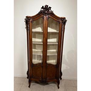 Louis XV Style Display Cabinet In Walnut