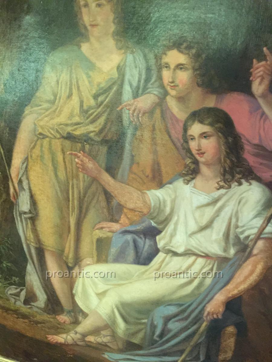 Paire De Grands Tableaux  Décord Antique-photo-4
