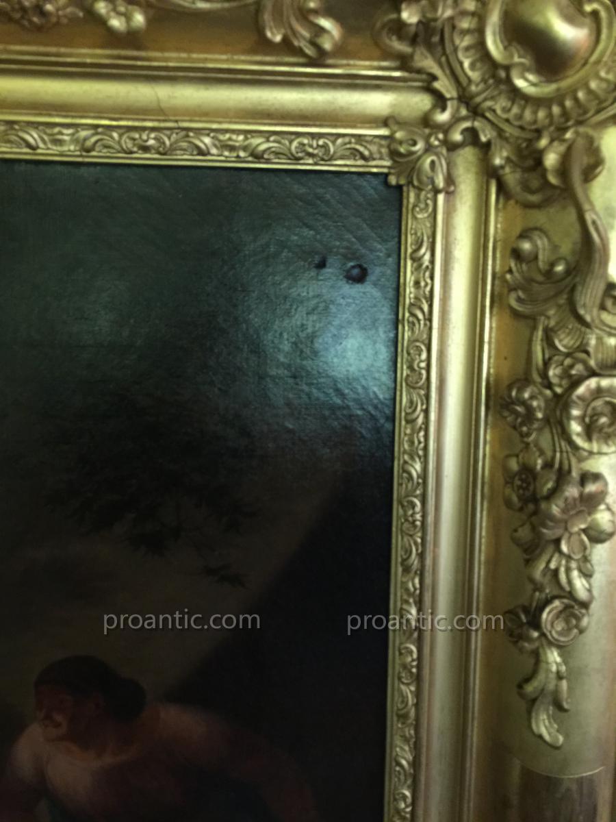 Paire De Grands Tableaux  Décord Antique-photo-6