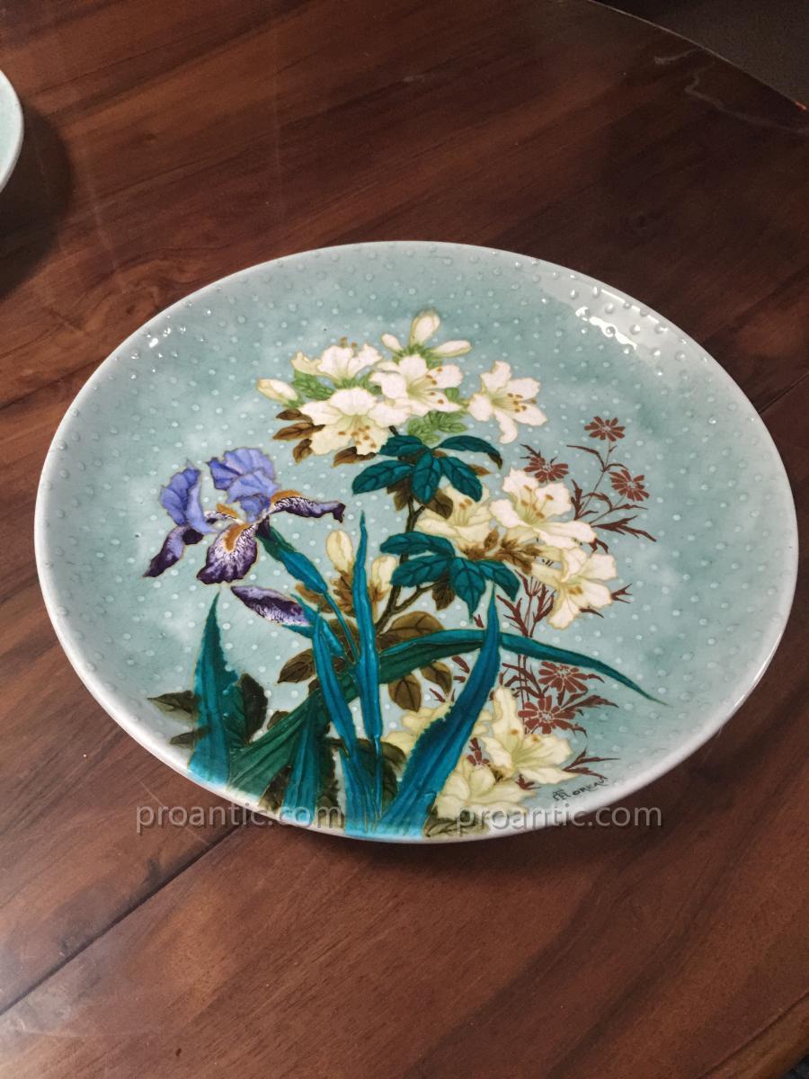 Belle Paire De Plat En Faence-photo-3