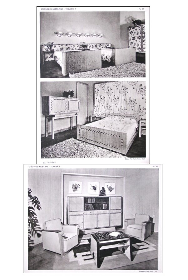 - Ensembles  Mobiliers  -  Design Français Décorateurs : Leleu, Adnet, Royère  etc . ' 50-photo-1