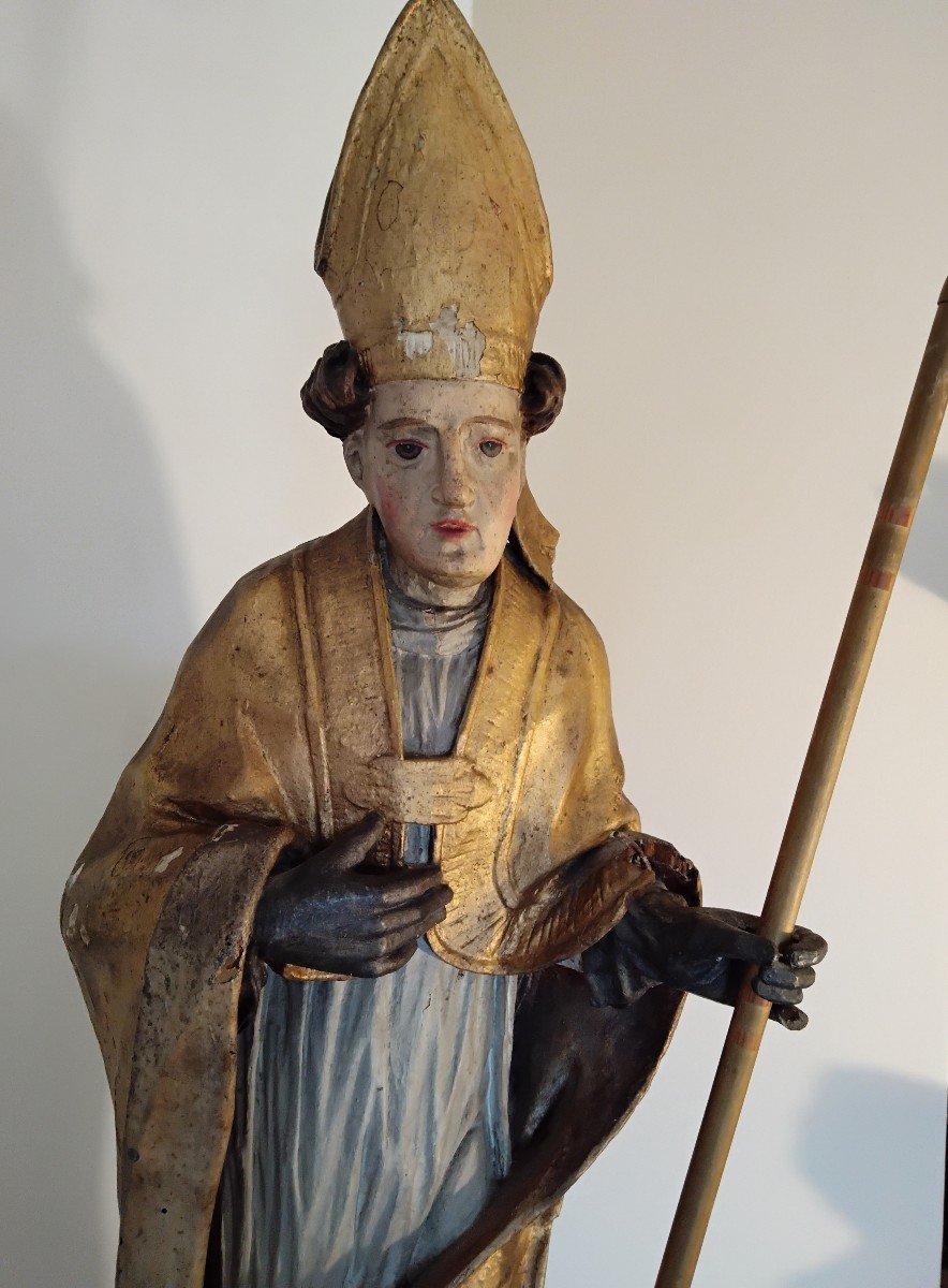 18th Century Bishop Sculpture -photo-4