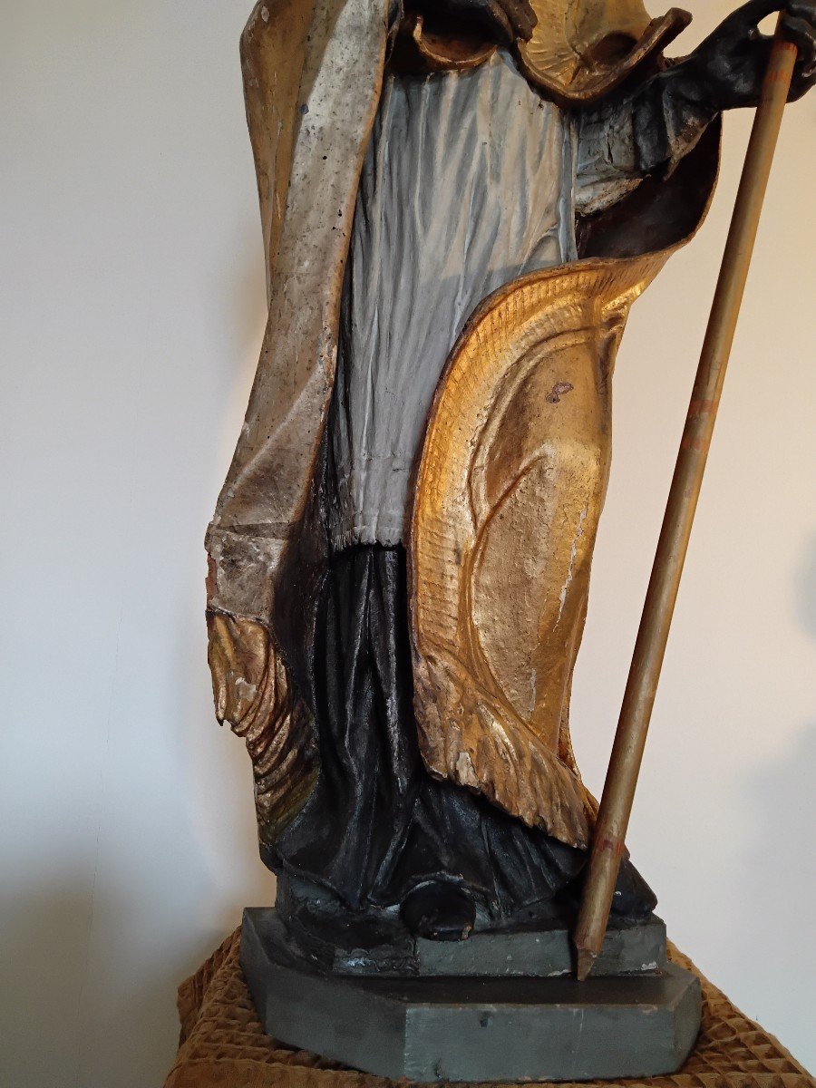 18th Century Bishop Sculpture -photo-2