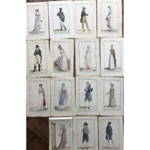 15 Gravures Mode Paris Costume Parisien 19ème Siècle 