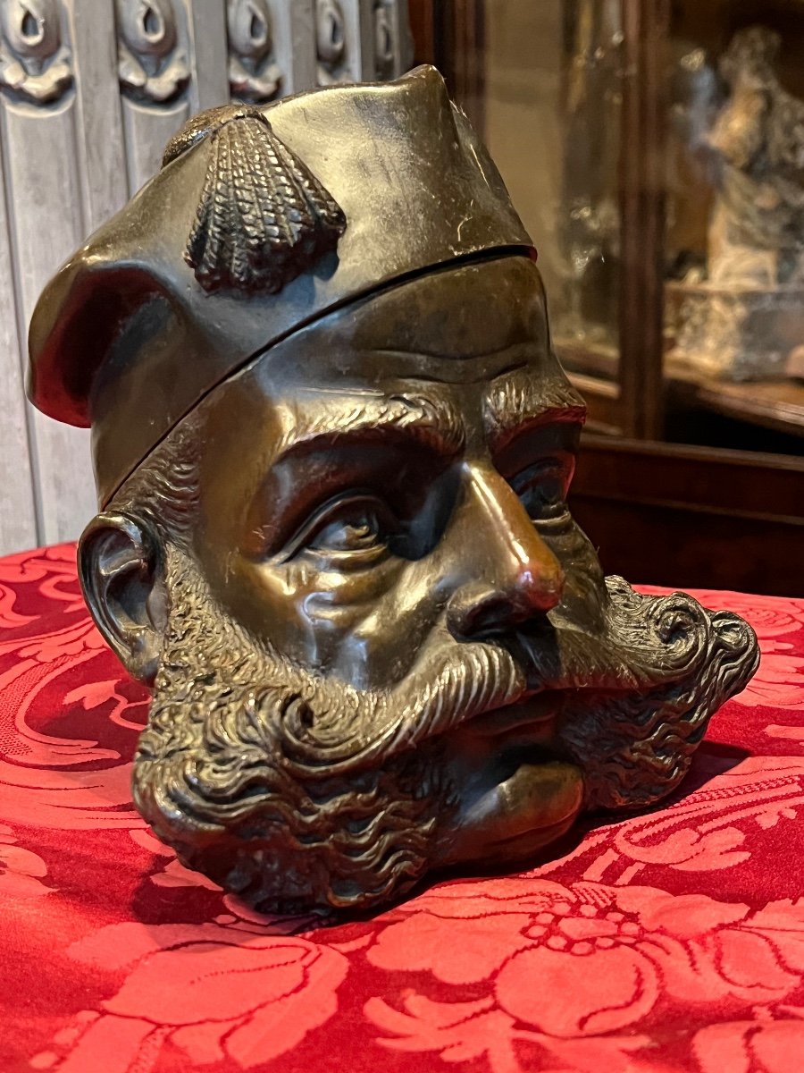 Tobacco Pot Representing A Head Of Zouave.-photo-7