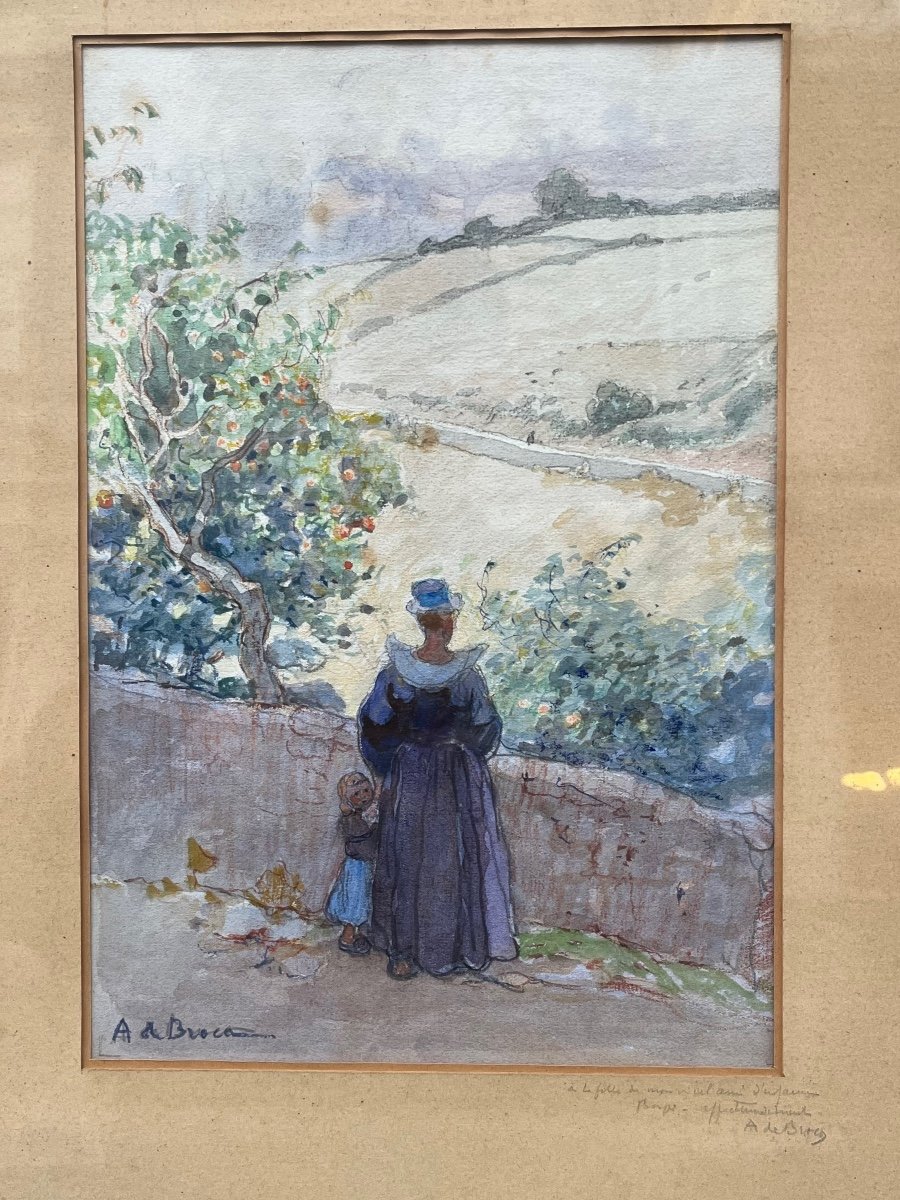 Watercolor (alexis Louis De Broca) 1868-1948)-photo-4