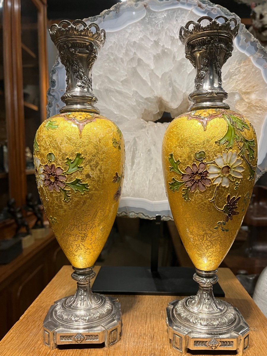 Paire De Vases En Céramique De Paul Millet .