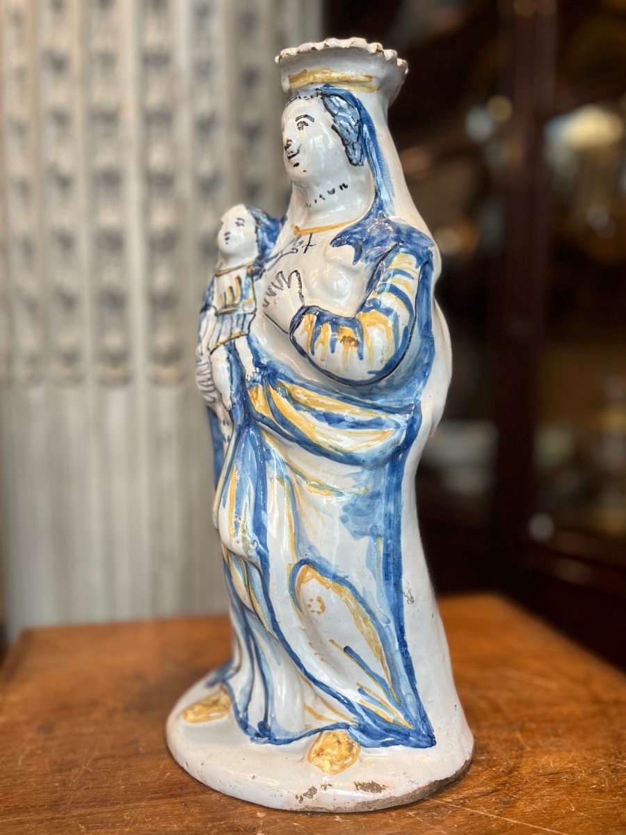 Virgin In Earthenware From Nevers XVIII-photo-4