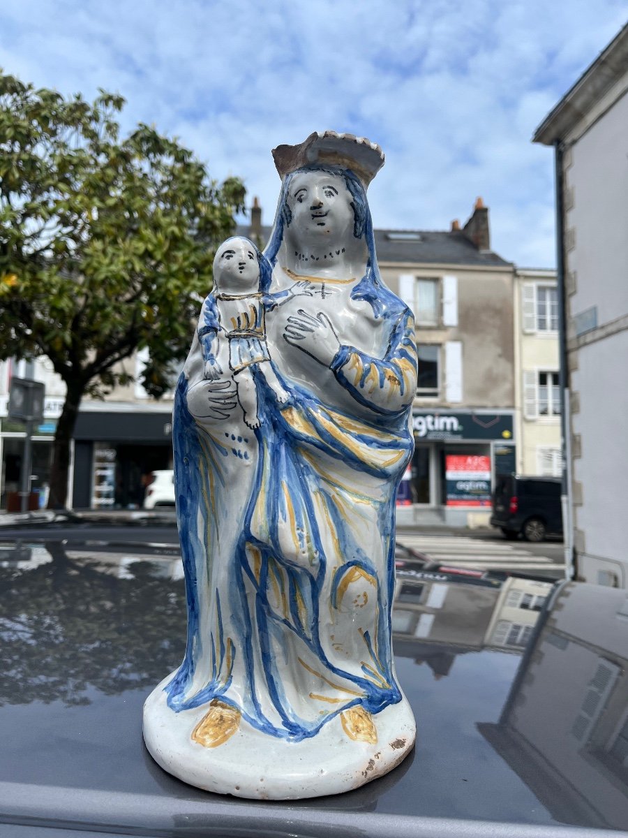 Virgin In Earthenware From Nevers XVIII-photo-6