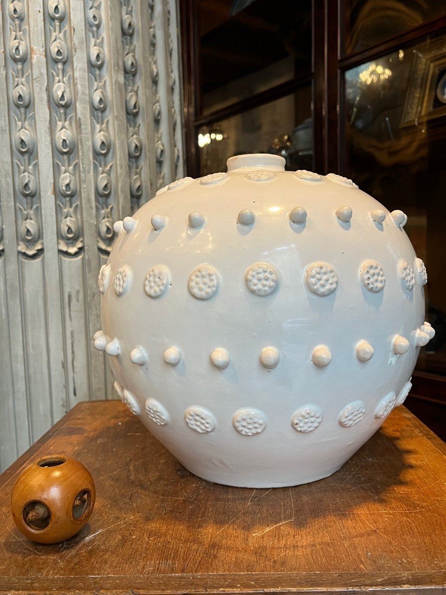 Important Ball Vase, Malicorne.-photo-5