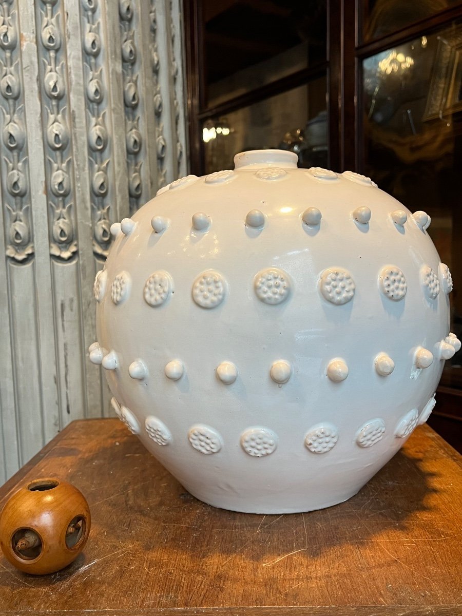 Important Ball Vase, Malicorne.