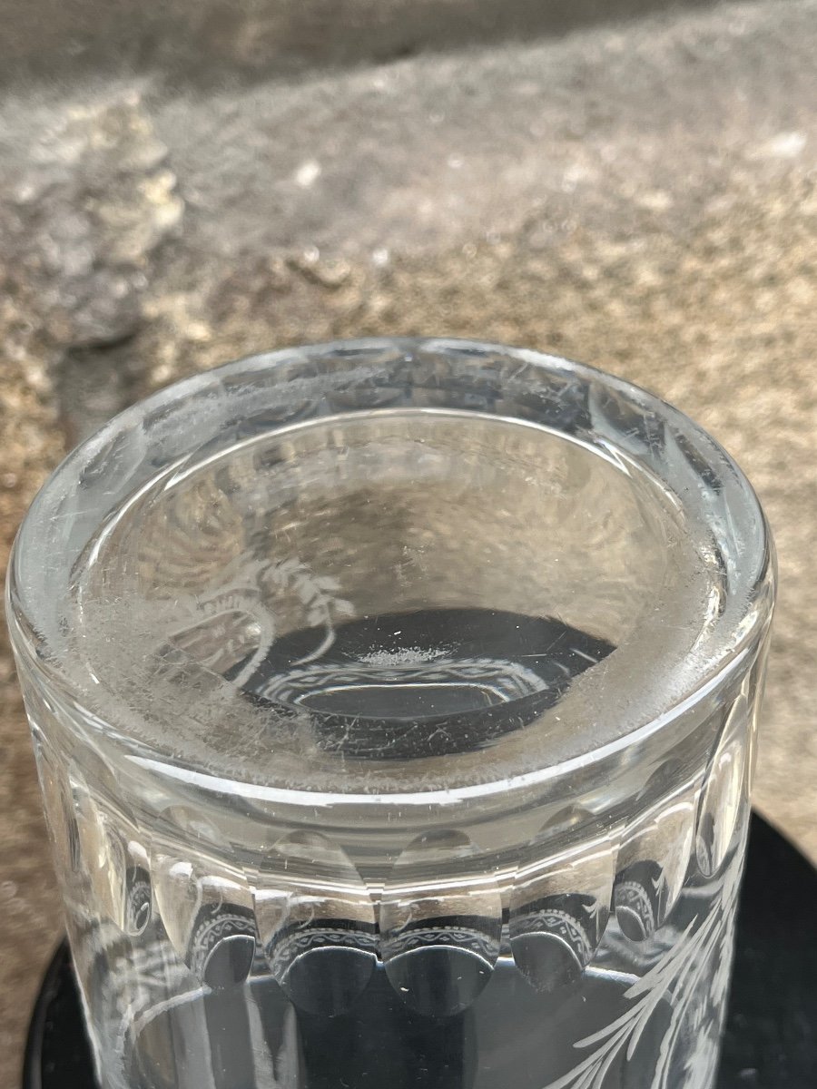 Cut Crystal Goblet With The Coat Of Arms Of France.-photo-6