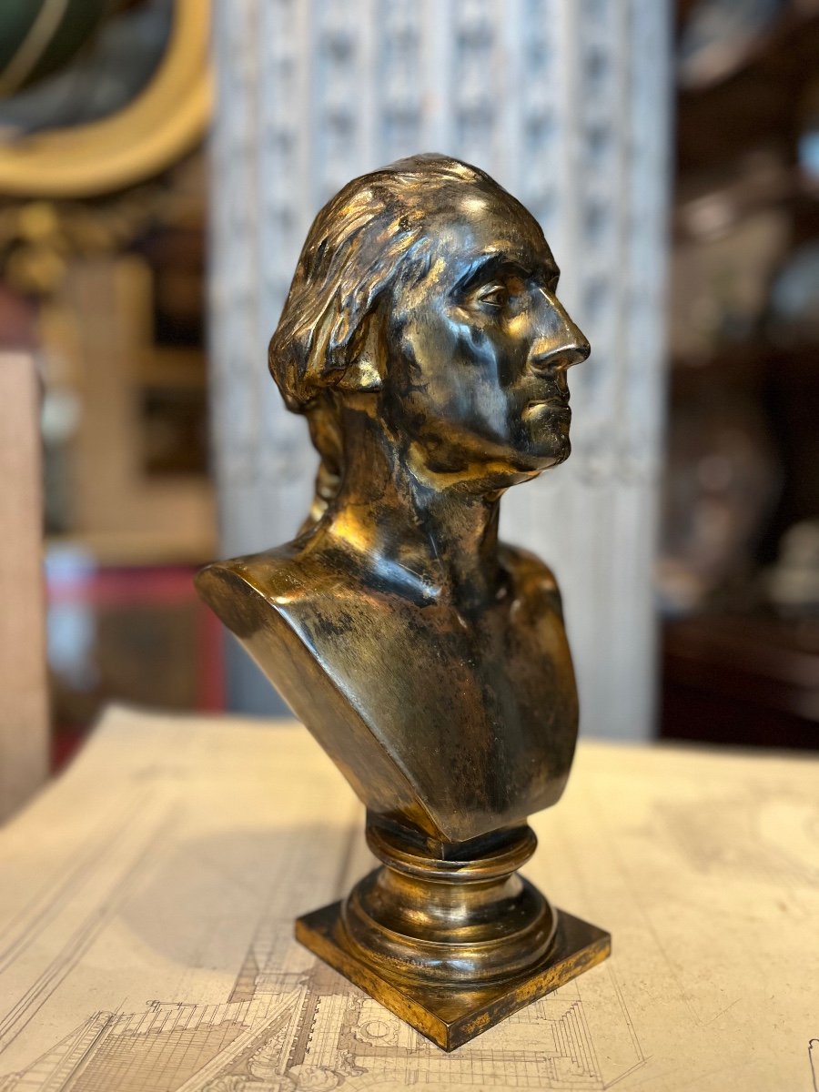 Bronze Bust Of George Washington.-photo-2