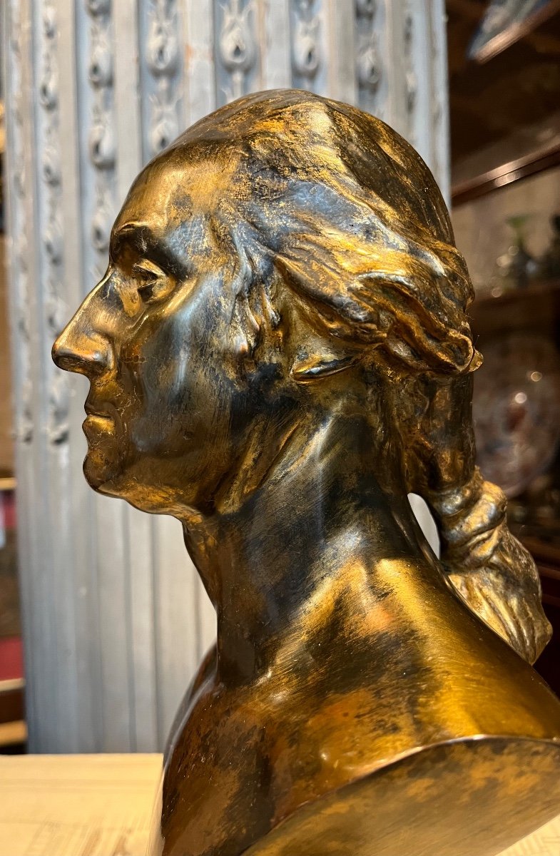 Bronze Bust Of George Washington.-photo-3