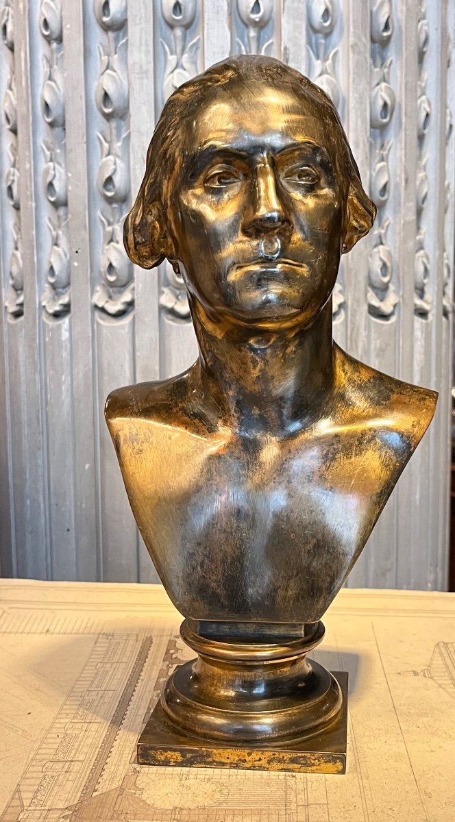 Bronze Bust Of George Washington.-photo-7