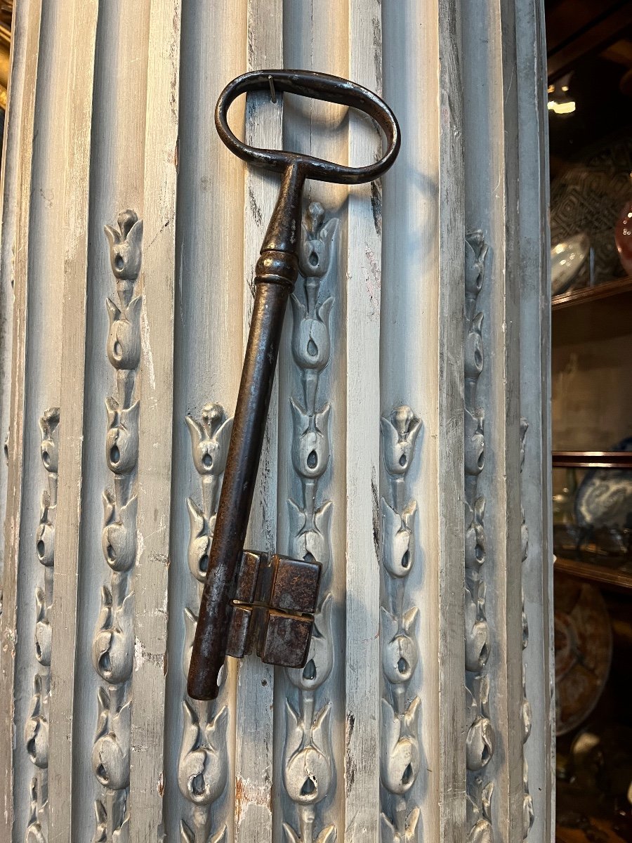 Large Wrought Iron Key.-photo-2