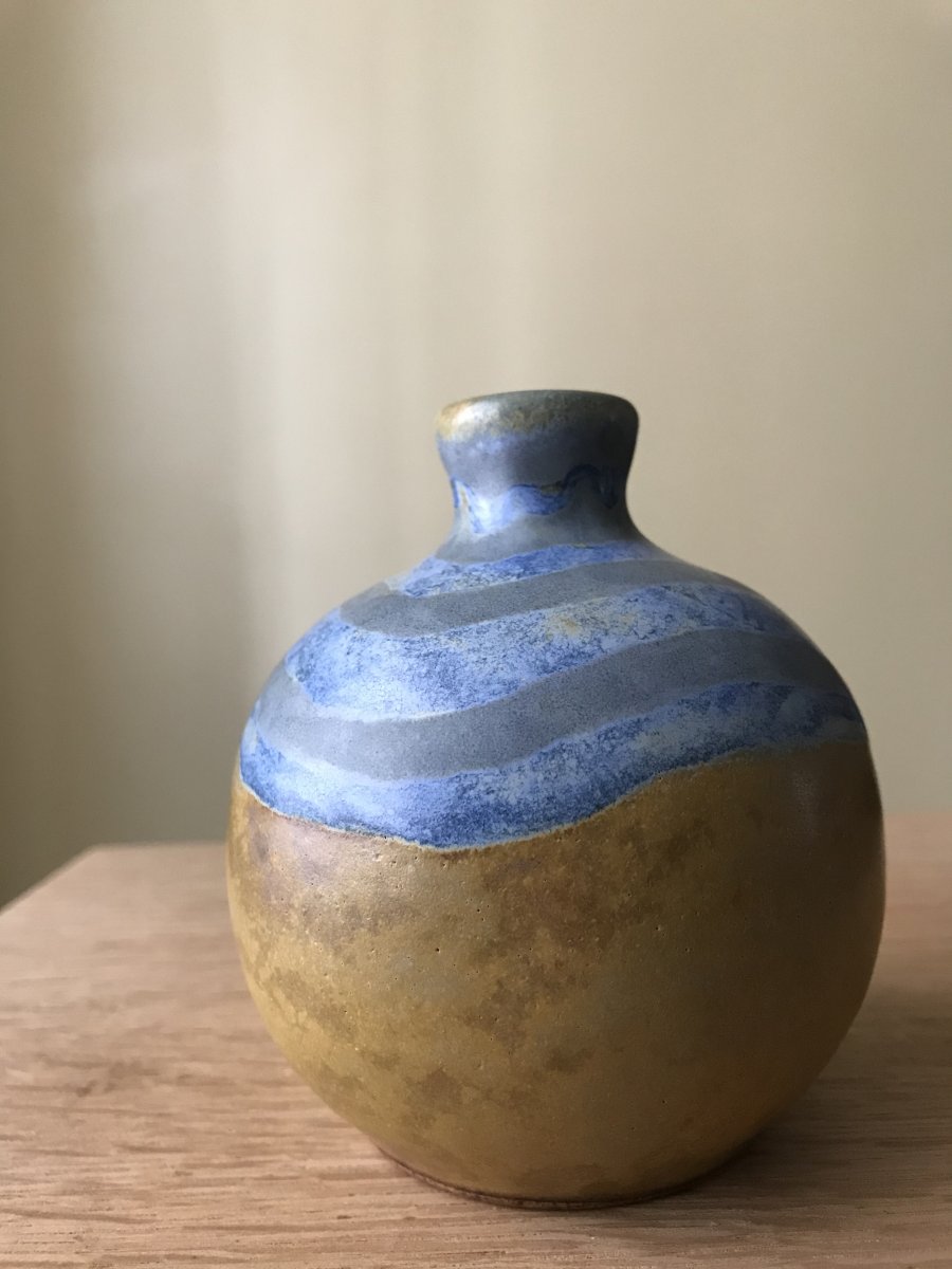 Louis Lourioux Stoneware Ball Vase.-photo-3
