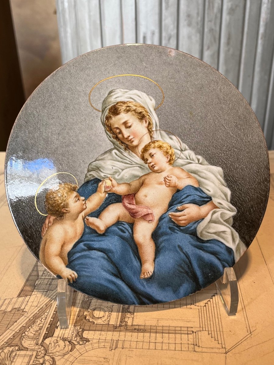 Madonna And Child Jesus And Saint John The Baptist.-photo-6