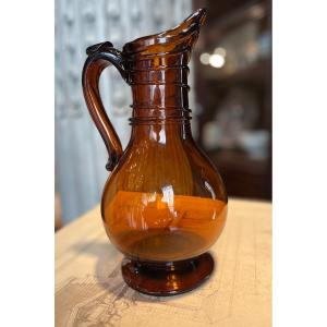 Amber Colored Normandy Pitcher.