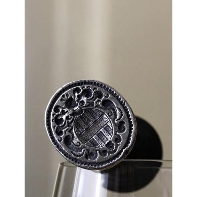 Stamp Seal Armorial In Silver.