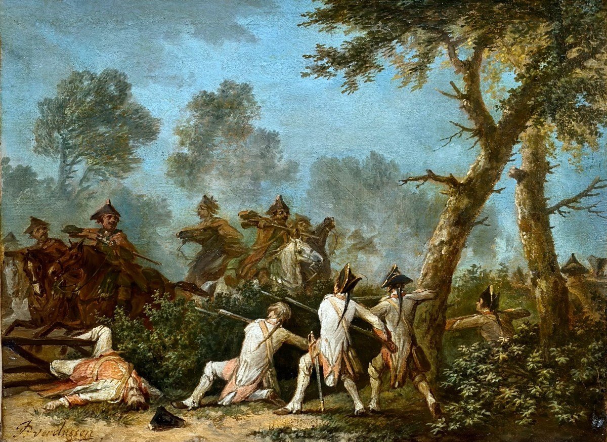 L’embuscade , Jan Peeter Verdussen 1700-1763.