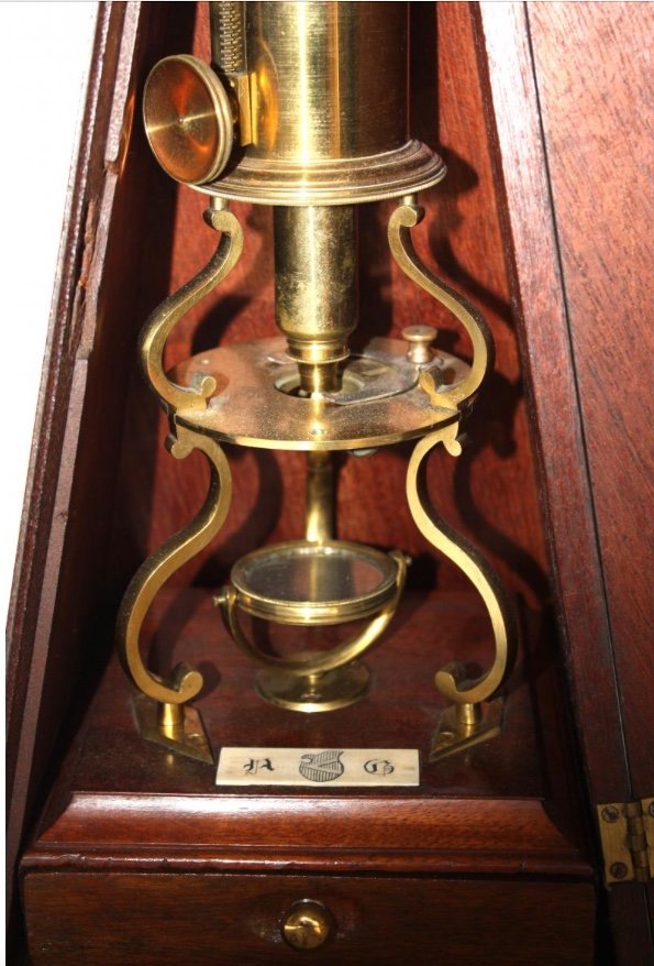 Imposant Microscope De Type Culpeper C.1790-photo-3