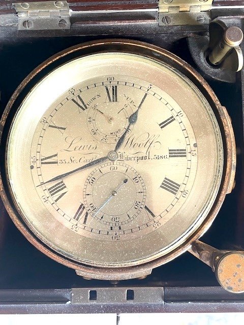 Chronomètre De Marine De 2 Jours Signé Lewis Woolf-photo-1