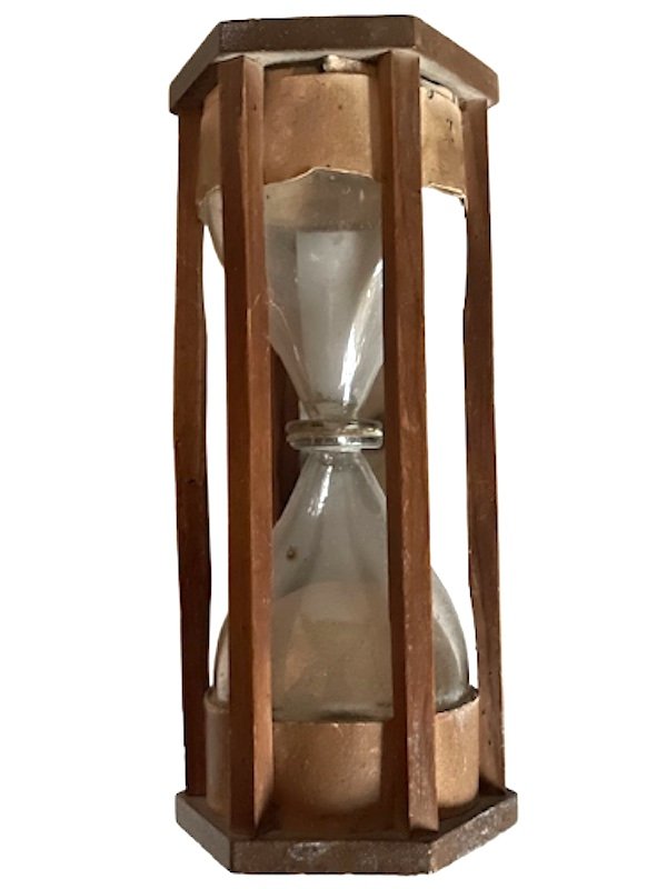 Large Hourglass With 6 Columns In Marine Walnut Late 17th Century-photo-2