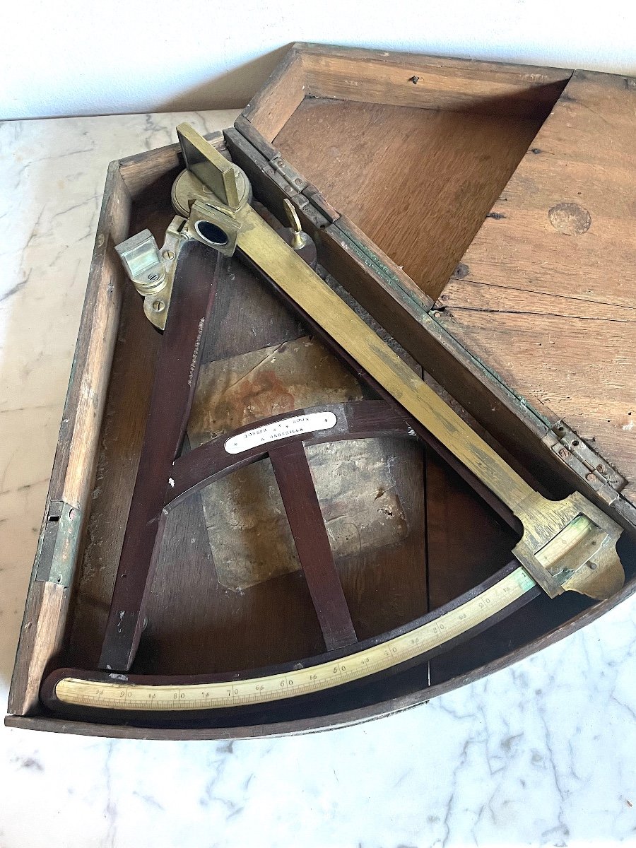 Large Octant In Ebony By Joseph Roux In Marseille In Its Original Box C 1740-photo-4