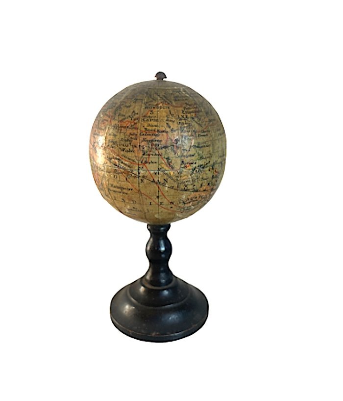 Miniature Terrestrial Globe Good Condition Jules Lebégue C 1880