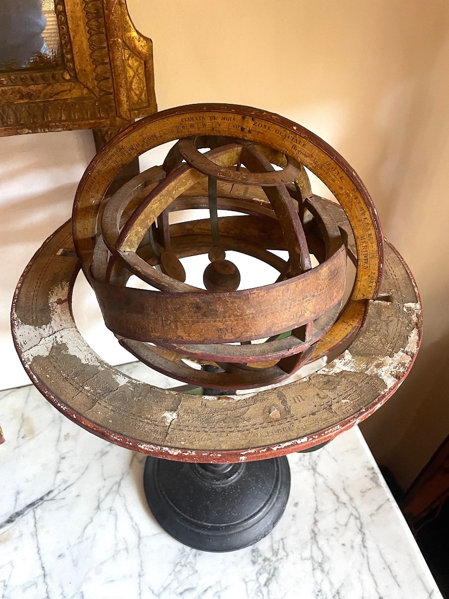 Very Large Ptolemaic Armillary Sphere Attributable To Delamarche C. 1790-photo-2