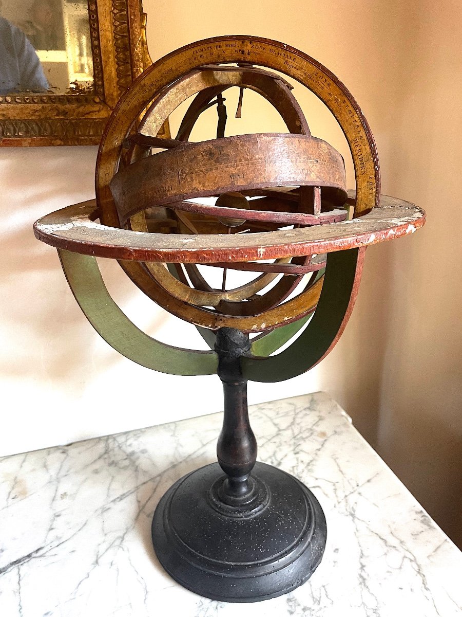 Very Large Ptolemaic Armillary Sphere Attributable To Delamarche C. 1790