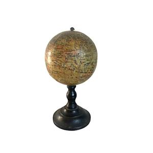 Globe Terrestre Miniature Bon état Jules Lebégue C 1880