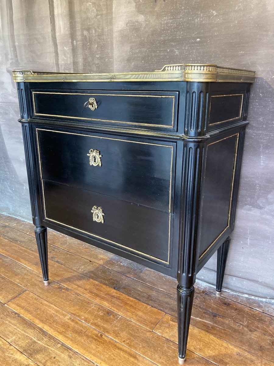 Commode Louis XVI Laqué Noir 