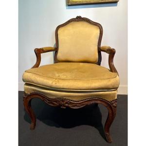 Fauteuil à Dossier Plat Louis XV