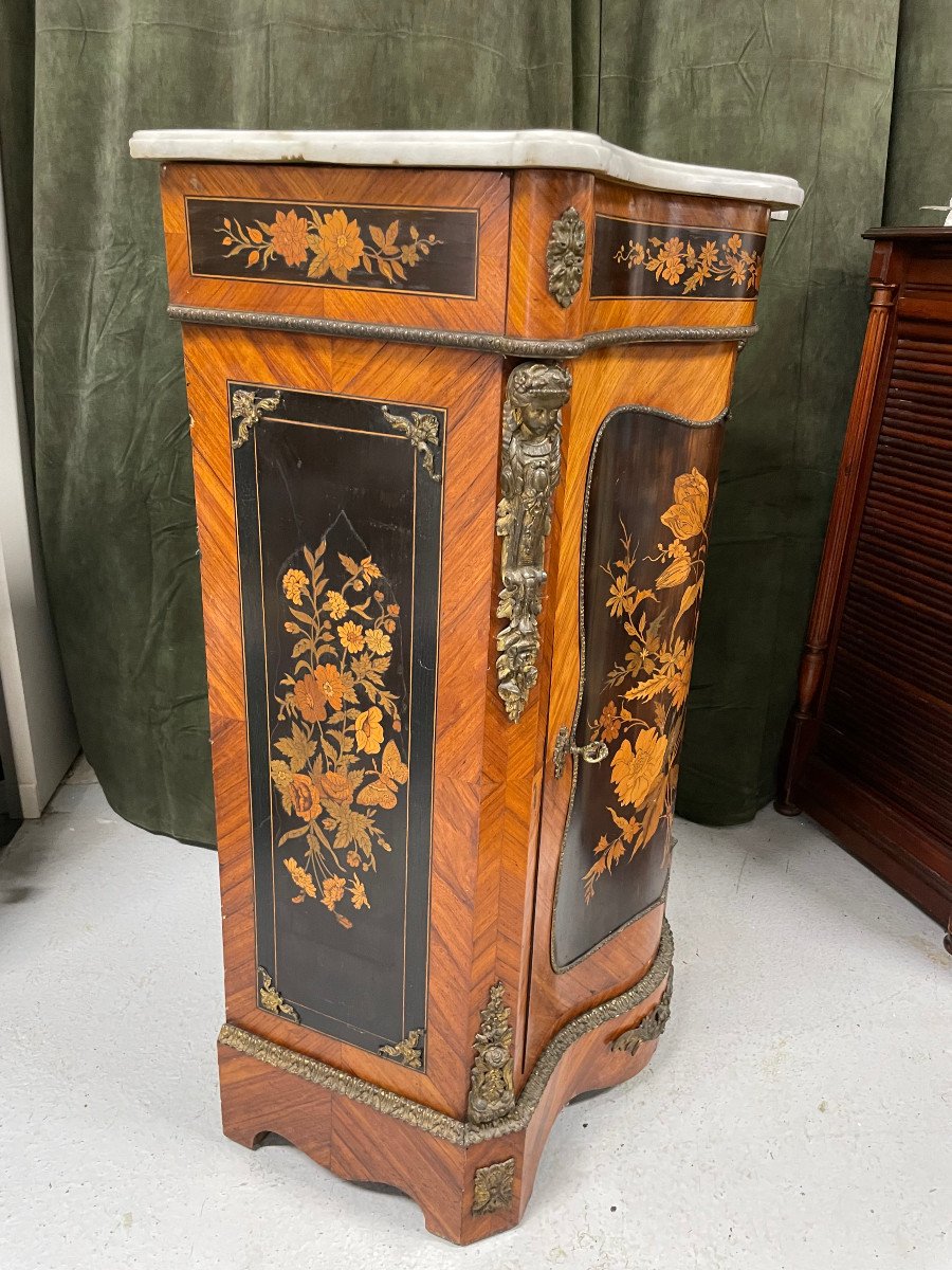 Furniture Between Two In Marquetry Napoleon III Period-photo-1