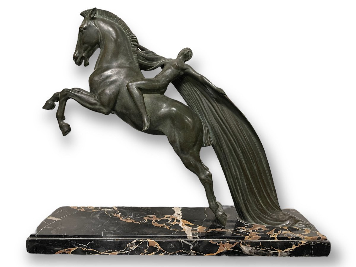 C. Charles - The Ride Sculpture Art Deco Max Le Verrier