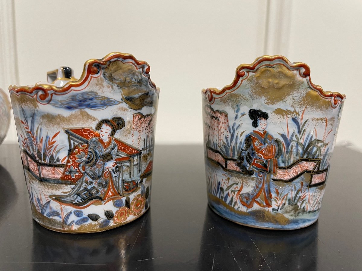 émile Gallé - Part Of Earthenware Coffee Service From Japanese Saint Clement-photo-4