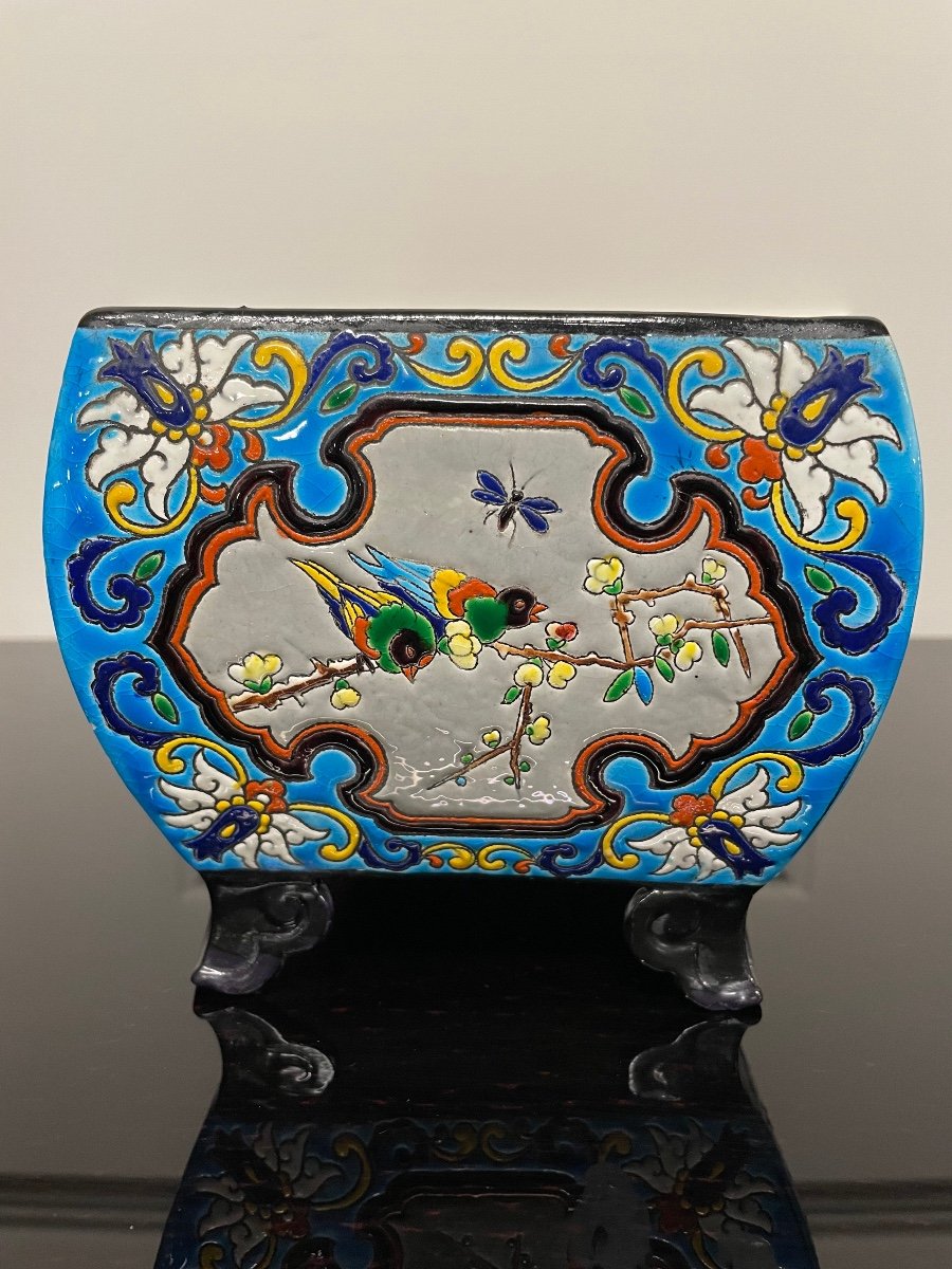 Bordeaux Vieillard - Planter In Japanese Caranza Cloisonné Enamels-photo-2